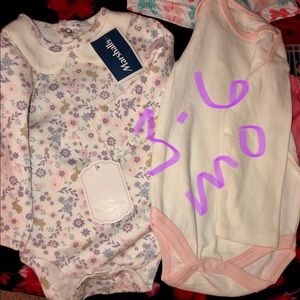 BNWT 3-6 mo babygirl long sleeves